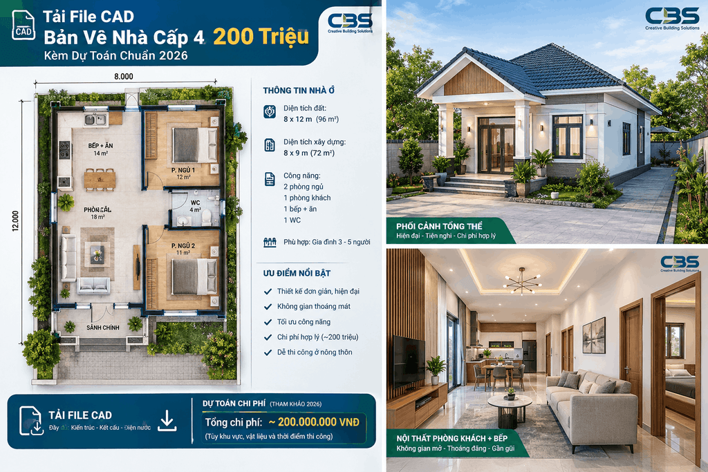 Bản vẽ nhà cấp 4